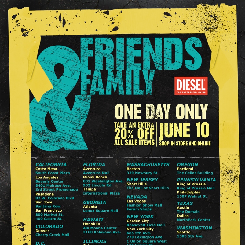 Diesel USA Print Work