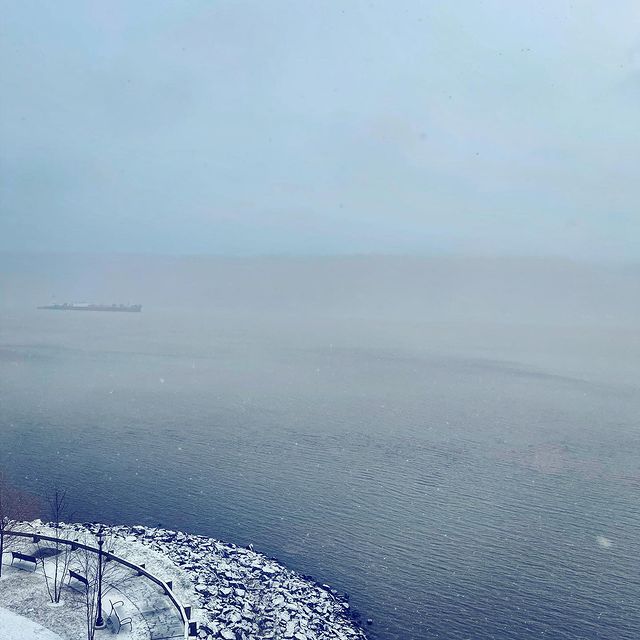 winter wonderland on the hudson river