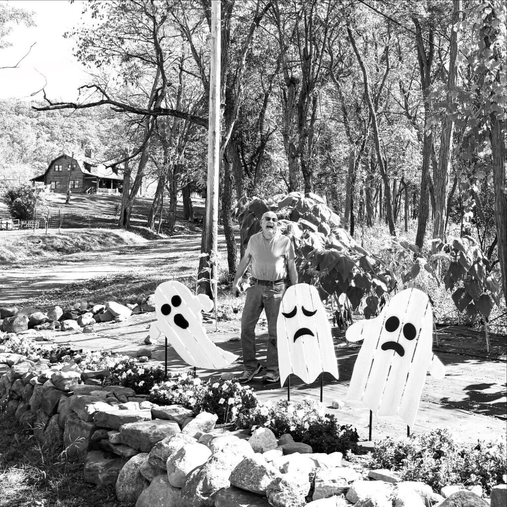 "Fun Ghost Decorations in Nature"